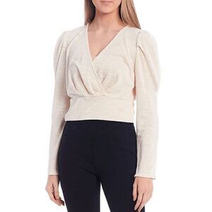 NWT Sanctuary Social Club V-Neck Long Sleeve Knit Top Size Medium